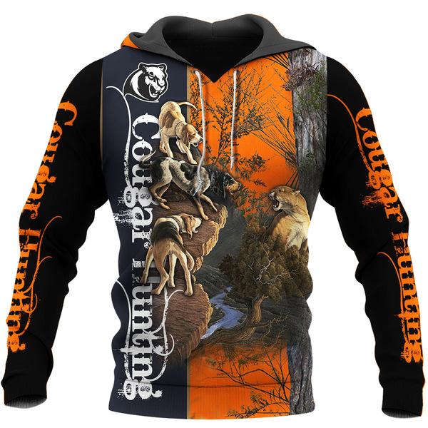 Cougar Hunting 3D All Over Print | Hoodie | Unisex | Full Size | Adult | Colorful | HT4623