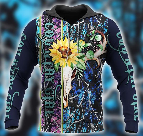 Country Blue Hunting 3D All Over Print | Hoodie | Unisex | Full Size | Adult | Colorful | HT4624