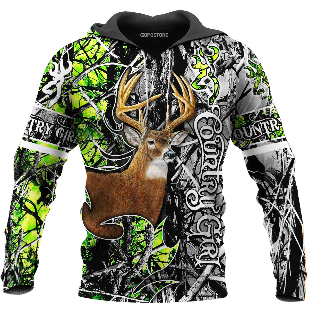 Country Girl Hunting 3D All Over Print | Hoodie | Unisex | Full Size | Adult | Colorful | HT4628