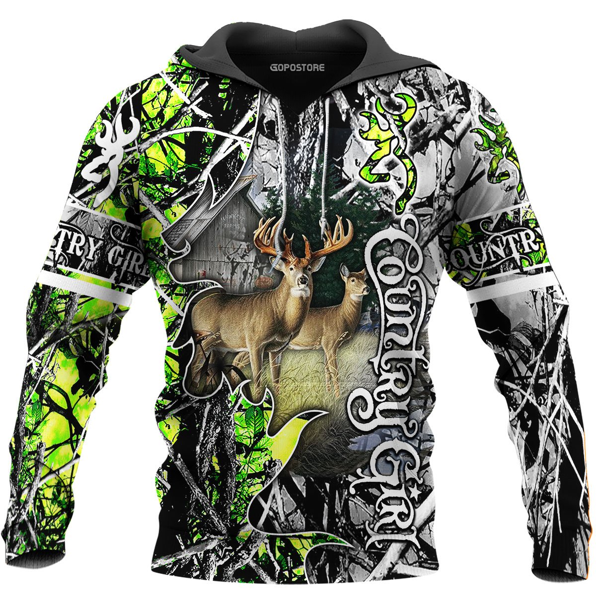 Country Girl Hunting 3D All Over Print | Hoodie | Unisex | Full Size | Adult | Colorful | HT4629