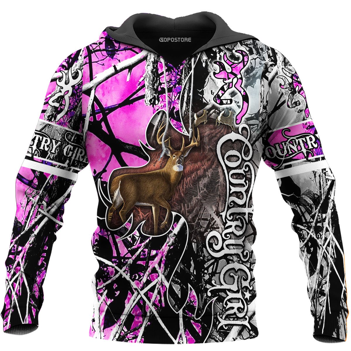 Country Girl Hunting 3D All Over Print | Hoodie | Unisex | Full Size | Adult | Colorful | HT4630