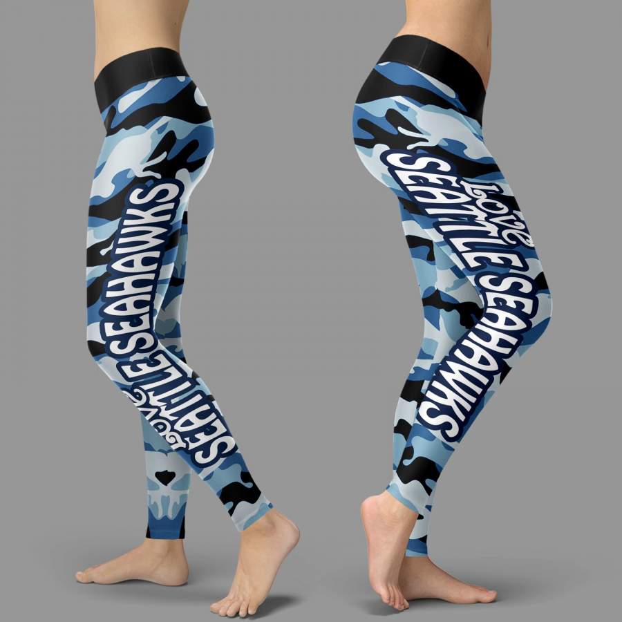 Camo Sporty Trending Fashion Fabulous Seattle Seahawks Leggings