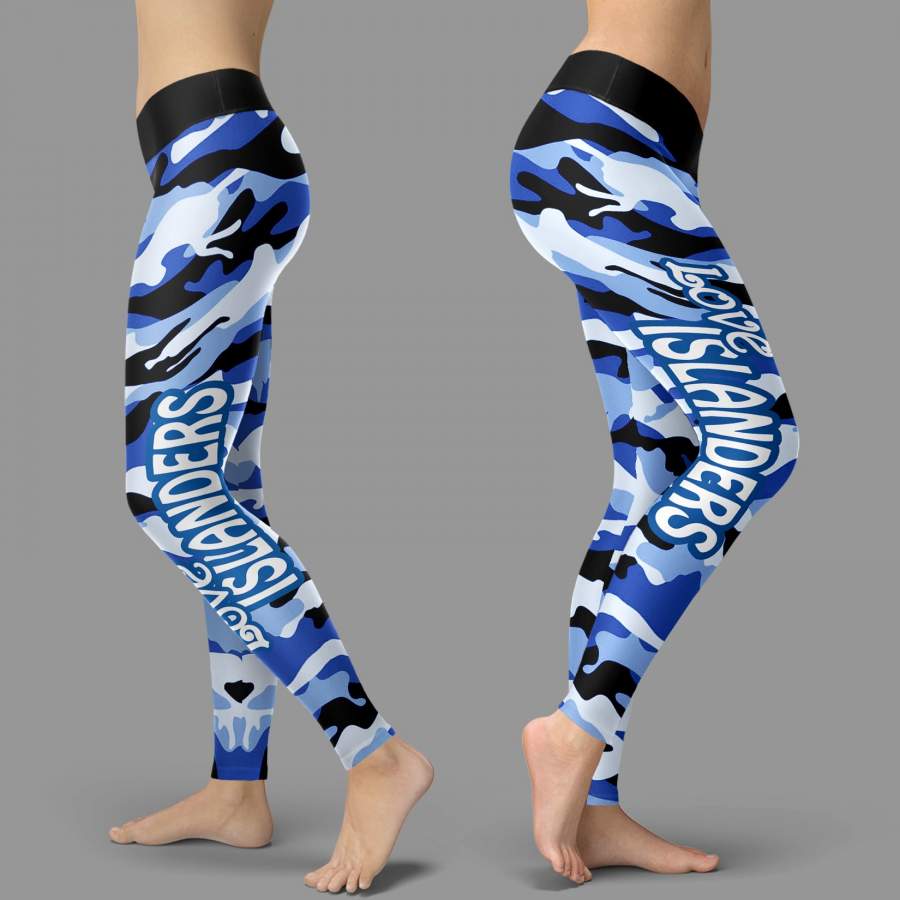 Camo Sporty Trending Fashion Fabulous New York Islanders Leggings