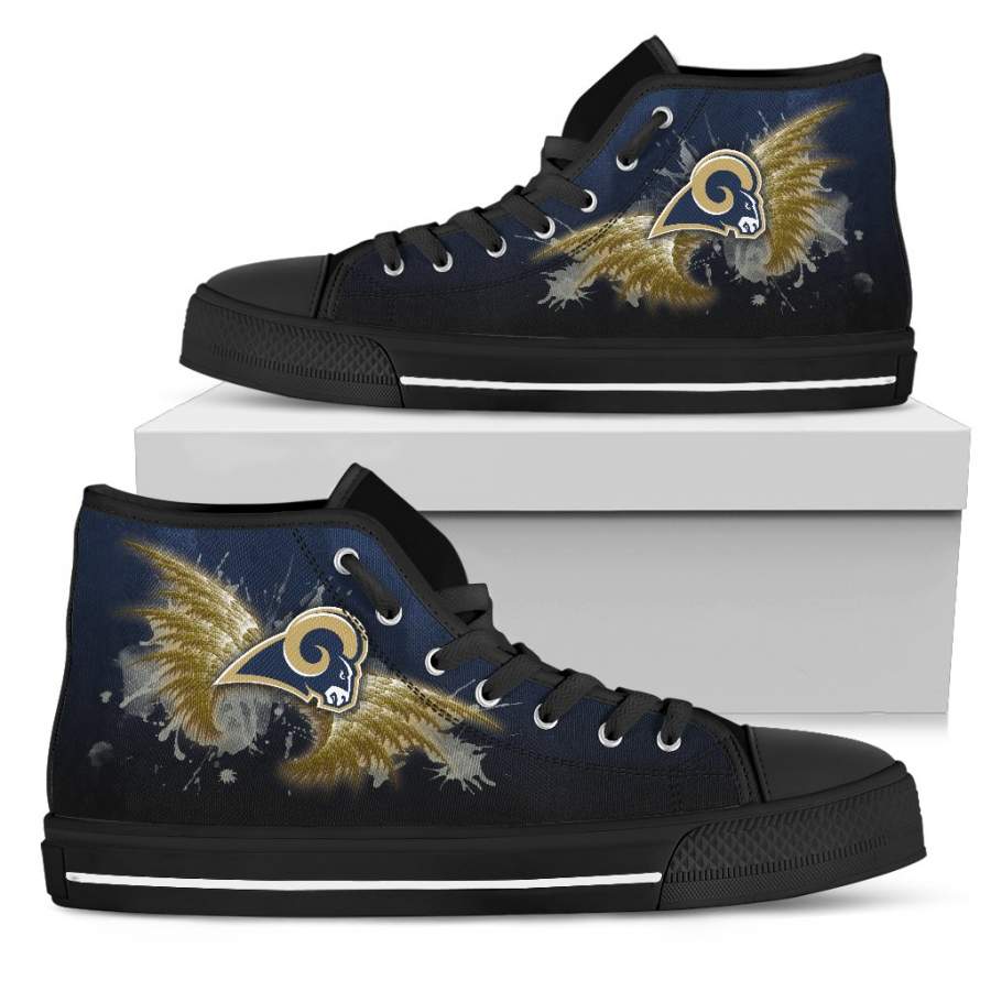 Angel Wings Los Angeles Rams High Top Shoes