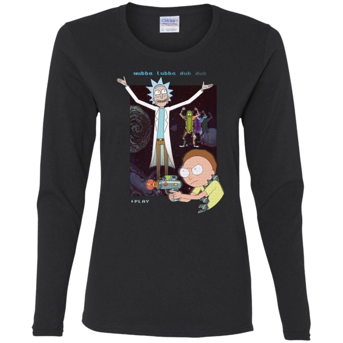 Rick And Morty Retro Video Game Women Long Sleeve Shirt