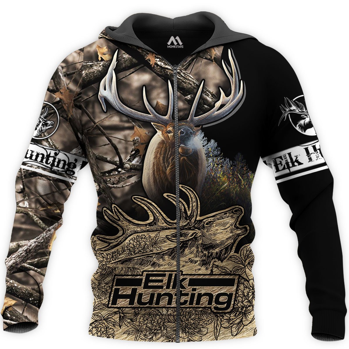 Deer Elk Hunting Art 3D All Over Print | Hoodie | Unisex | Full Size | Adult | Colorful | HT4656