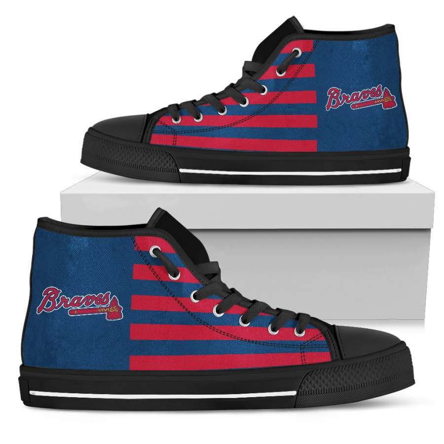 American Flag Atlanta Braves?High Top Shoes