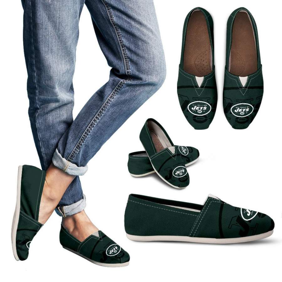 Enormous Logo Mix Tiny Logo Fantastic New York Jets Casual Shoes