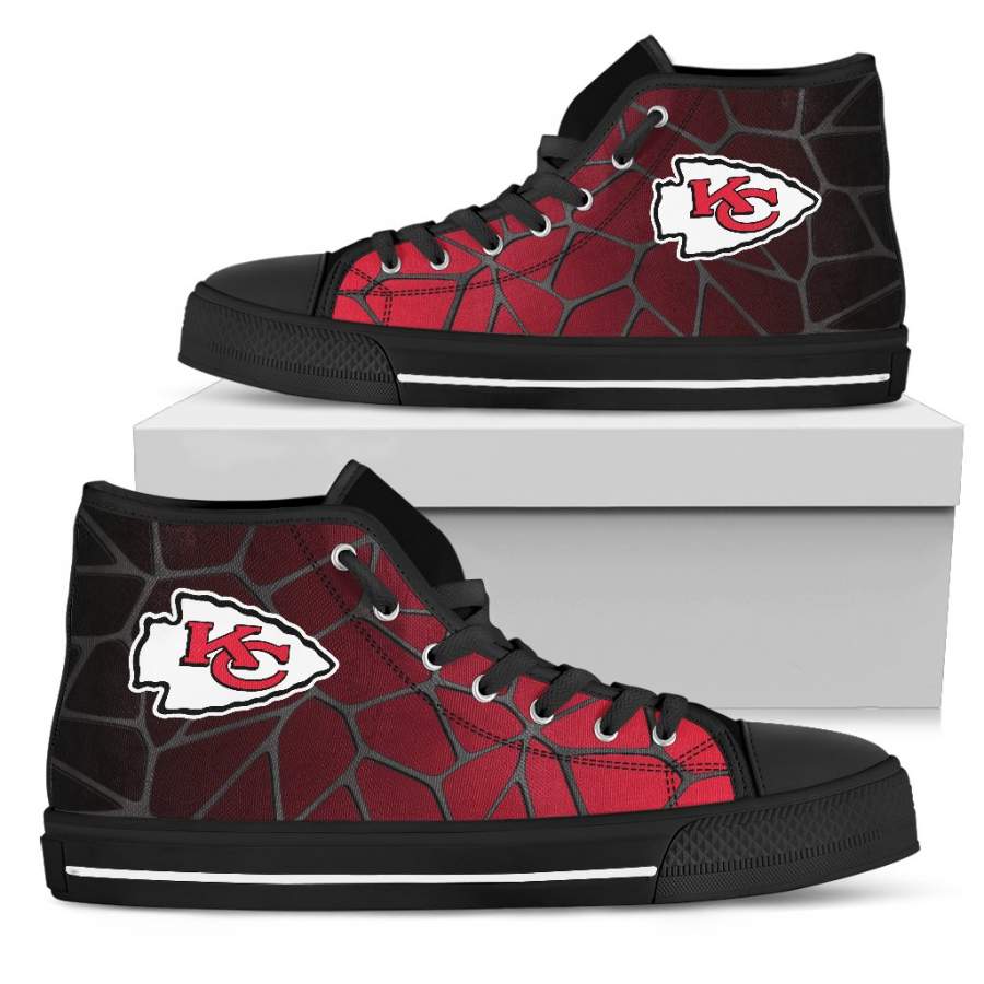 Colors Air Cushion Kansas City Chiefs Gradient High Top Shoes