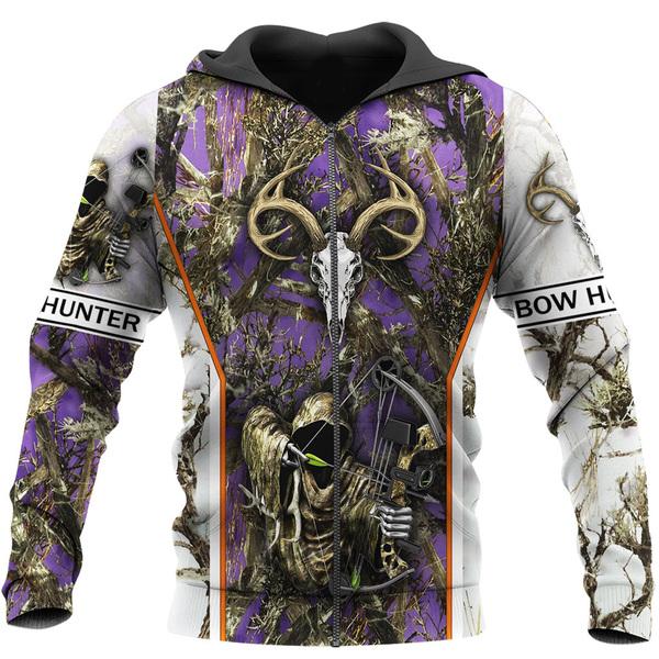 Bow Hunting Purple 3D All Over Print | Hoodie | Unisex | Full Size | Adult | Colorful | HT4676