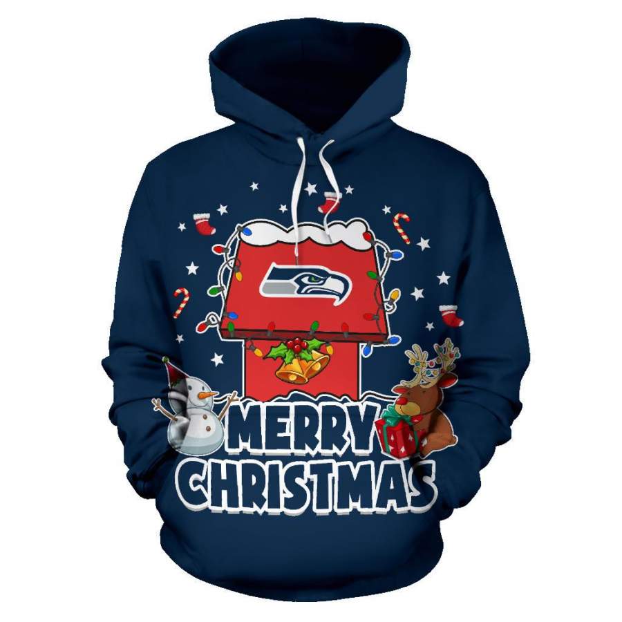 Funny Merry Christmas Seattle Seahawks Hoodie 2019