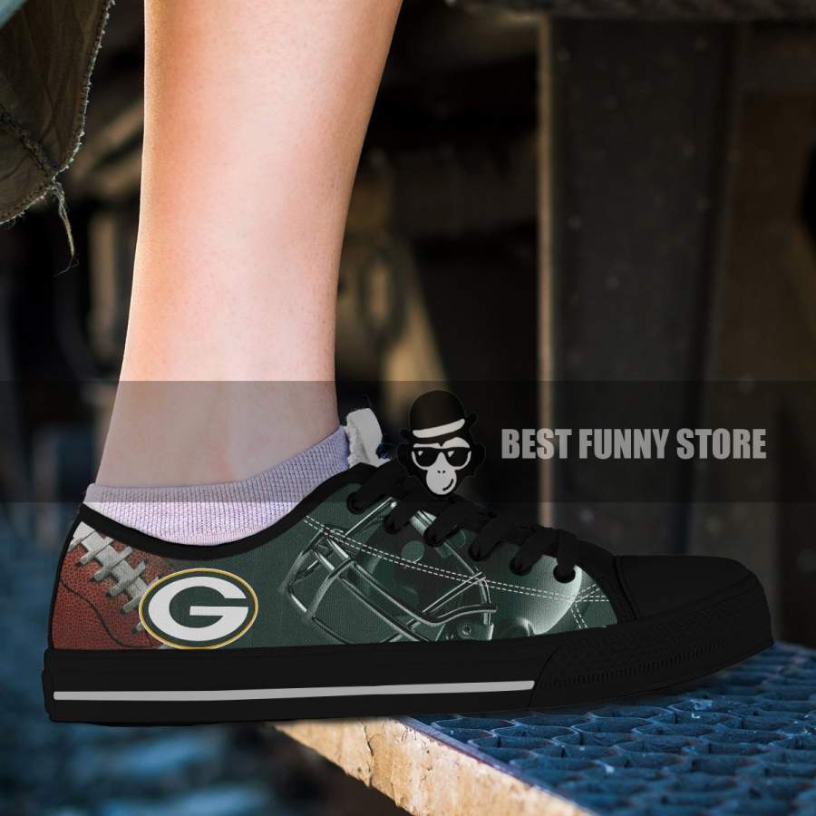 Artistic Scratch Of Green Bay Packers?Low Top Shoes