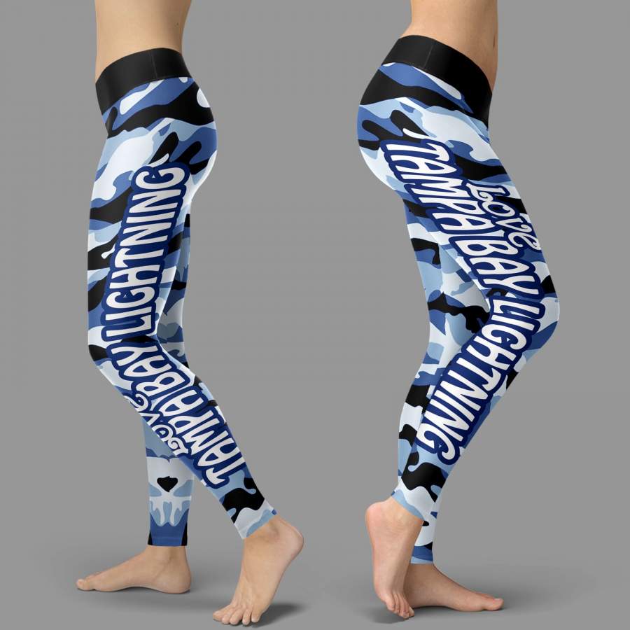 Camo Sporty Trending Fashion Fabulous Tampa Bay Lightning Leggings