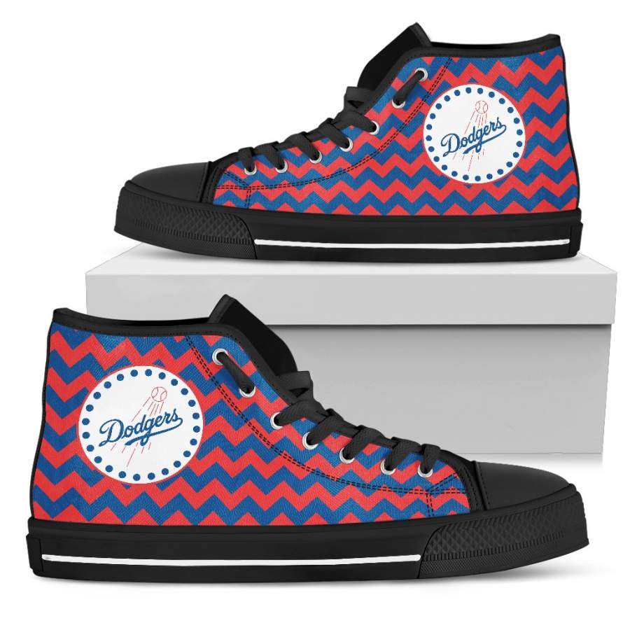 Chevron Broncos Los Angeles Dodgers High Top Shoes