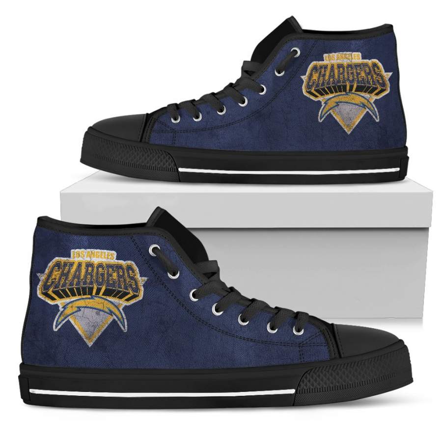 3D Simple Logo Los Angeles Chargers High Top Shoes