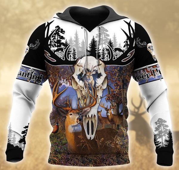 Cool Deer Hunting 3D All Over Print | Hoodie | Unisex | Full Size | Adult | Colorful | HT4714