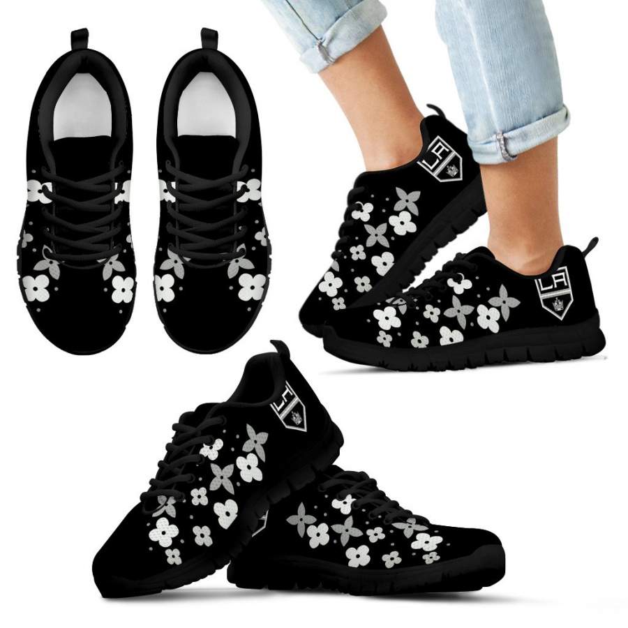 Flowers Pattern Los Angeles Kings Sneakers