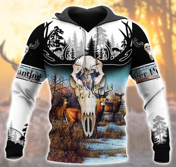 Cool Deer Hunting 3D All Over Print | Hoodie | Unisex | Full Size | Adult | Colorful | HT4710