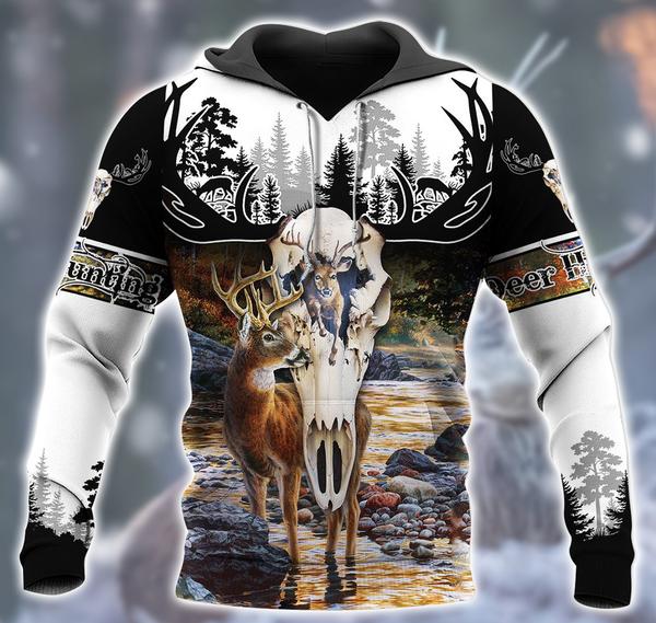 Cool Deer Hunting 3D All Over Print | Hoodie | Unisex | Full Size | Adult | Colorful | HT4708