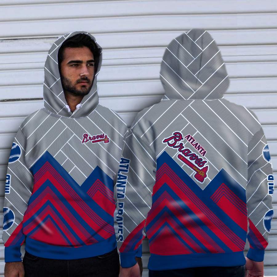 Black Cross Line?Atlanta Braves Hoodie