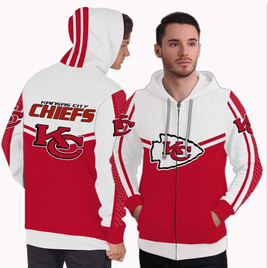 Fashion Gorgeous Fitting Kansas City Chiefs Zip Hoodie