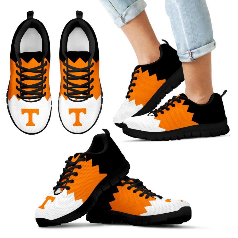 Incredible Line Zig Zag Disorder Beautiful Tennessee Volunteers Sneakers