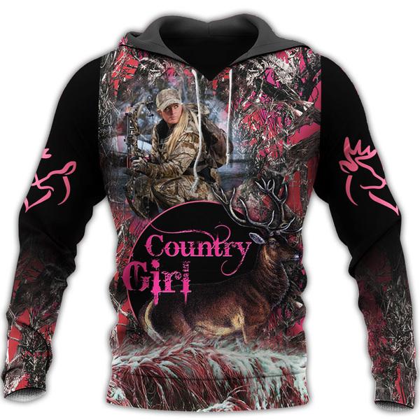 Country Girl Hunting 3D All Over Print | Hoodie | Unisex | Full Size | Adult | Colorful | HT4732