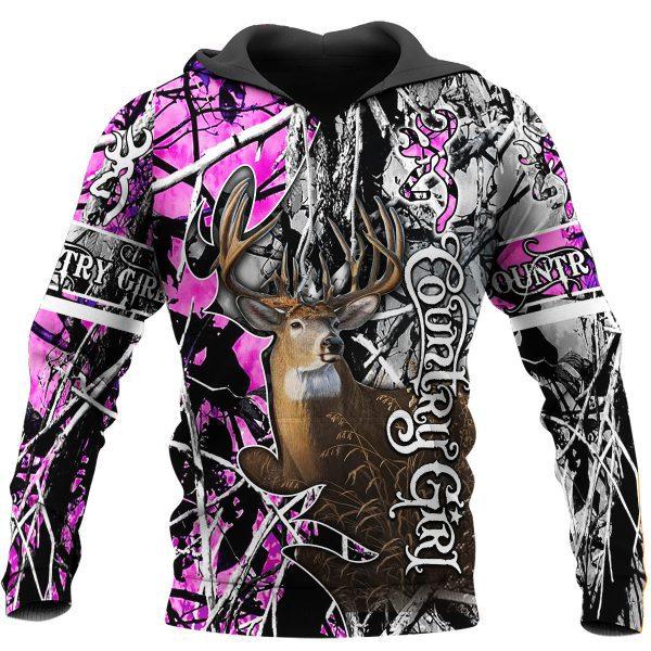 Country Girl Hunting 3D All Over Print | Hoodie | Unisex | Full Size | Adult | Colorful | HT4734