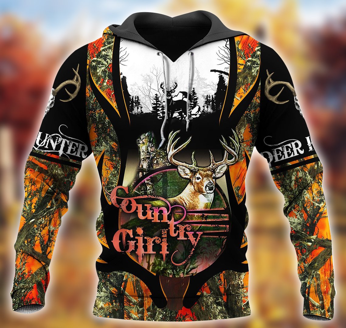 Country Girl Hunting 3D All Over Print | Hoodie | Unisex | Full Size | Adult | Colorful | HT4738