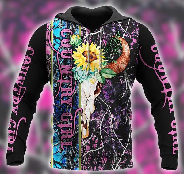 Country Girl Pink Hunting 3D All Over Print | Hoodie | Unisex | Full Size | Adult | Colorful | HT4742