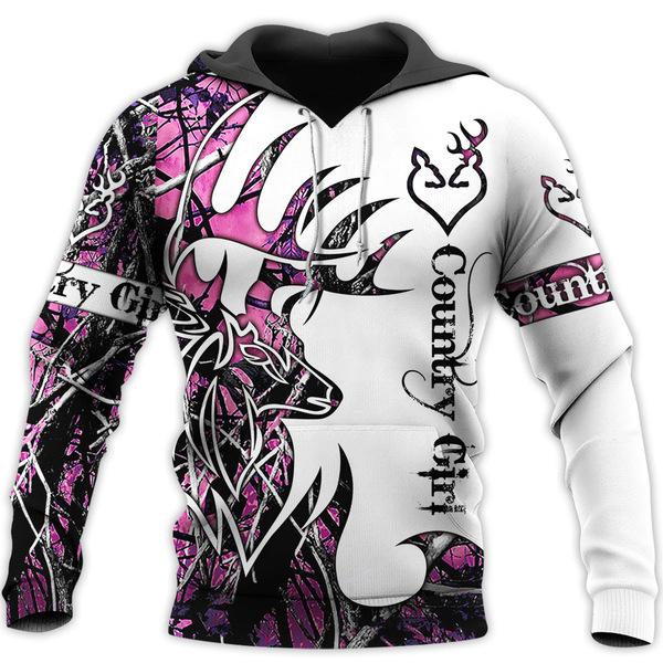 Country Girl Tattoo Hunting 3D All Over Print | Hoodie | Unisex | Full Size | Adult | Colorful | HT4746