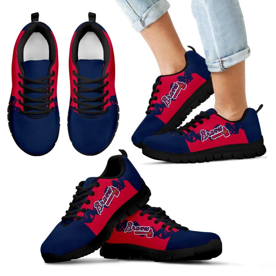 Doodle Line Amazing Atlanta Braves Sneakers V1