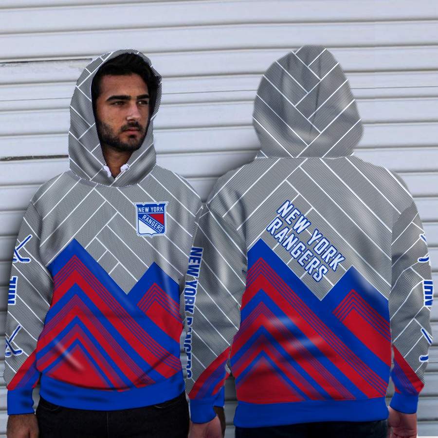 Black Cross Line?New York Rangers Hoodie