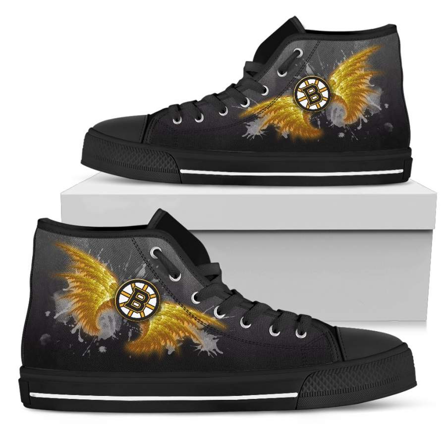 Angel Wings Boston Bruins High Top Shoes