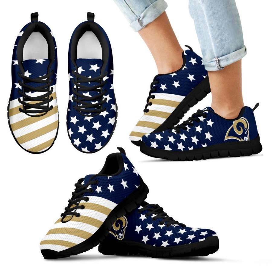 America Flag Full Stars Stripes Los Angeles Rams Sneakers