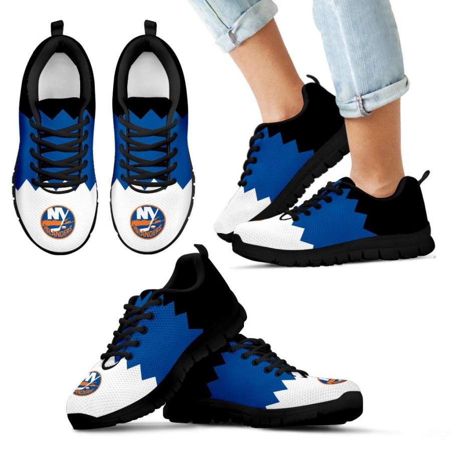 Incredible Line Zig Zag Disorder Beautiful New York Islanders Sneakers