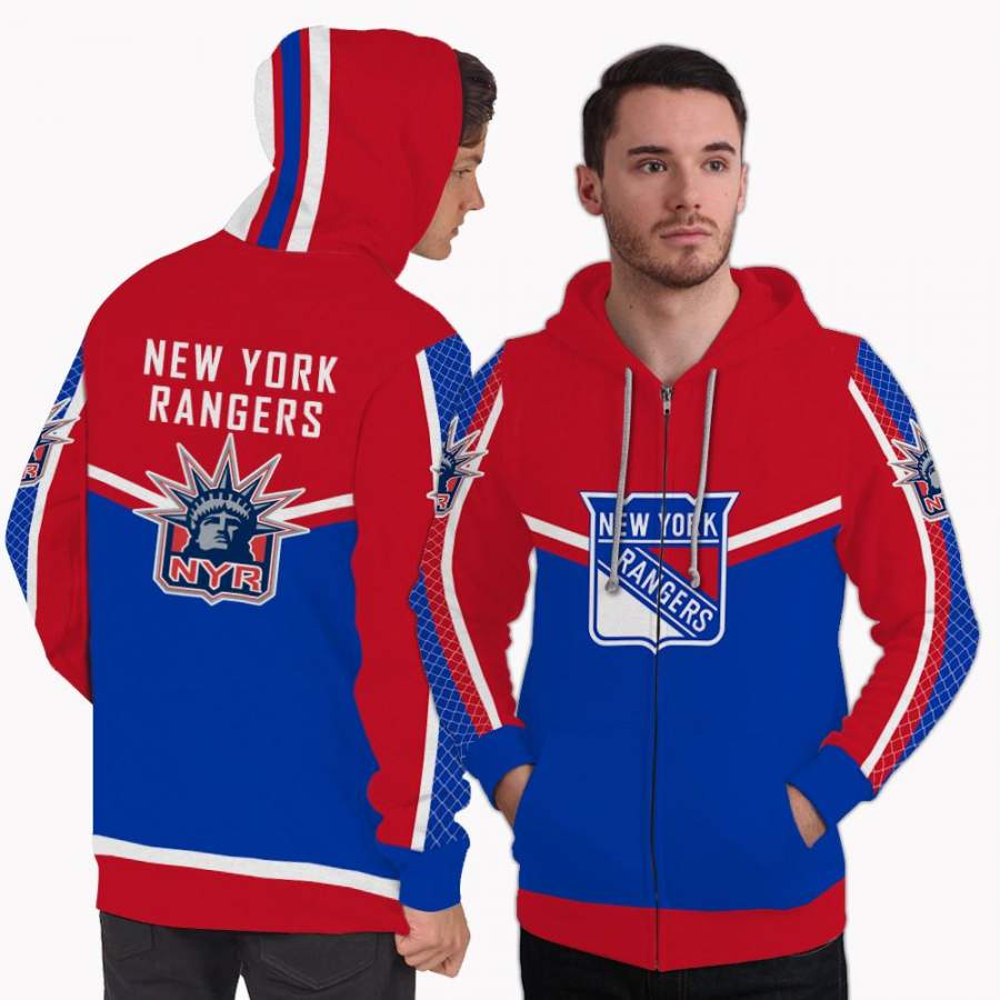 Fashion Gorgeous Fitting New York Rangers Zip Hoodie