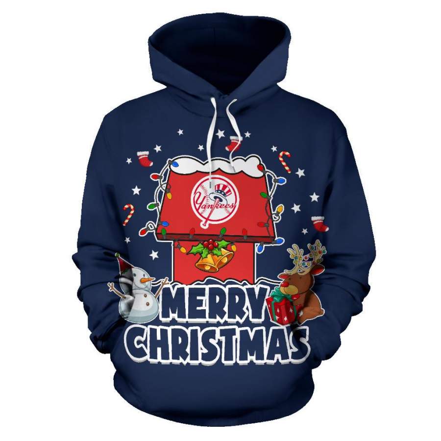 Funny Merry Christmas New York Yankees Hoodie 2019