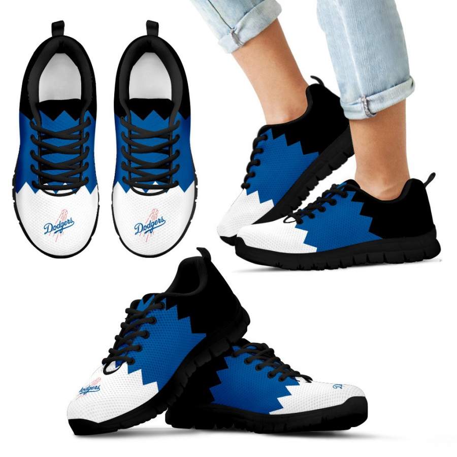 Incredible Line Zig Zag Disorder Beautiful Los Angeles Dodgers Sneakers