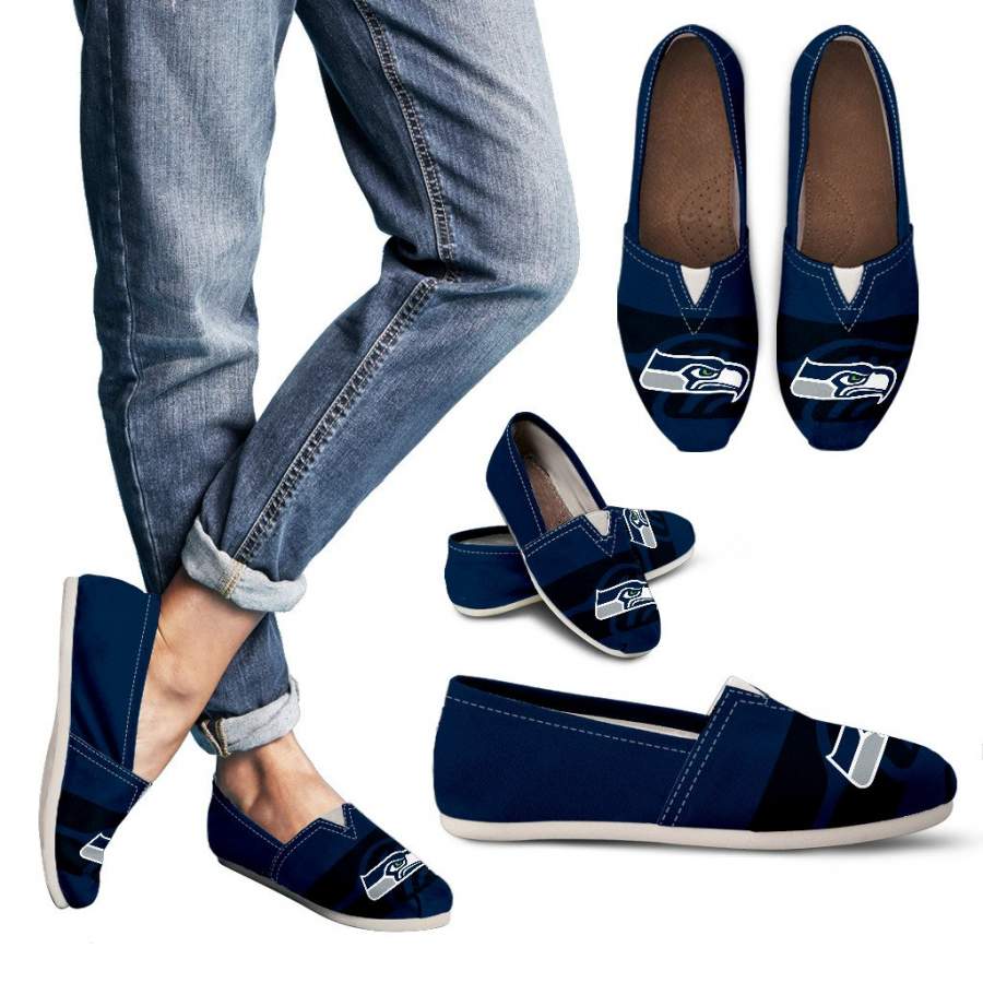 Enormous Logo Mix Tiny Logo Fantastic Seattle Seahawks Casual Shoes