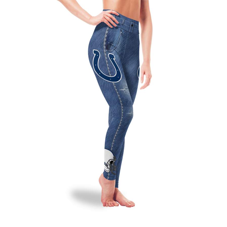 Amazing Blue Jeans Indianapolis Colts Leggings