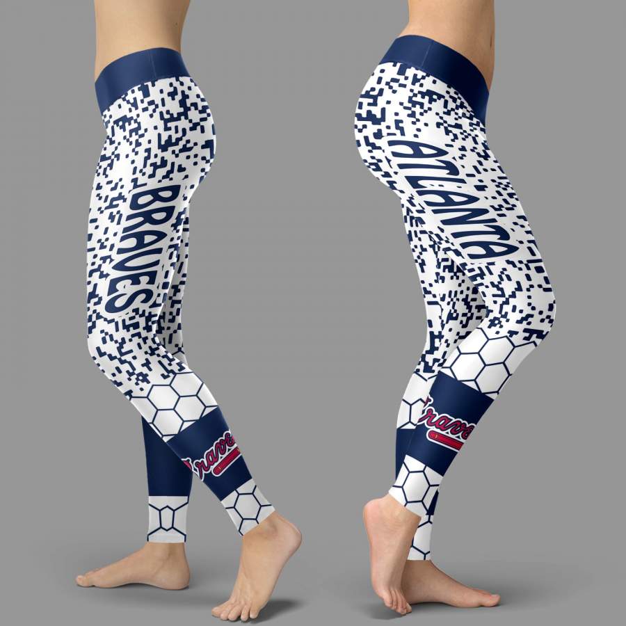 Incredible Patterns Luxury Nice Atlanta Braves Leggings