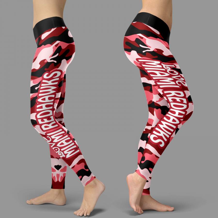 Camo Sporty Trending Fashion Fabulous Miami RedHawks Leggings