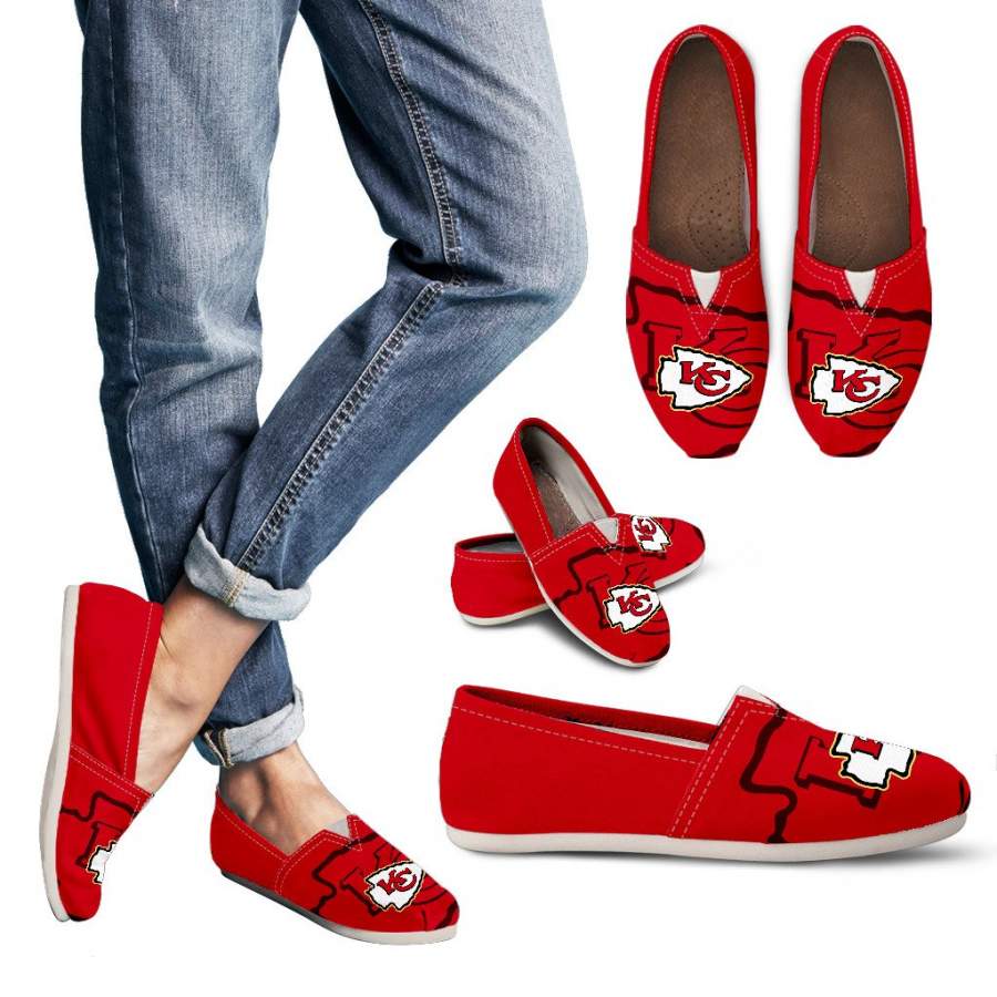 Enormous Logo Mix Tiny Logo Fantastic Kansas City Chiefs Casual Shoes