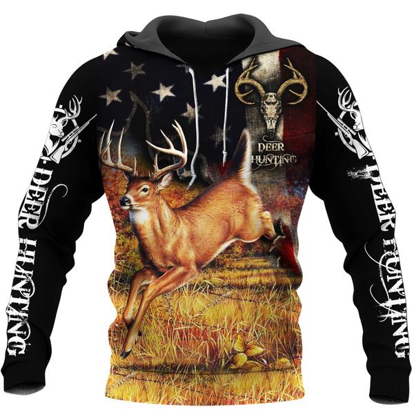 Deer Hunting Flag 3D All Over Print | Hoodie | Unisex | Full Size | Adult | Colorful | HT4877