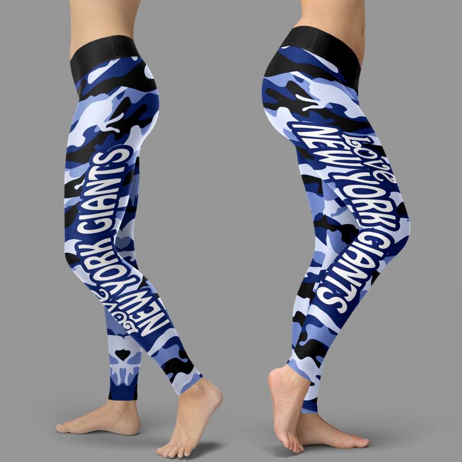 Camo Sporty Trending Fashion Fabulous New York Giants Leggings