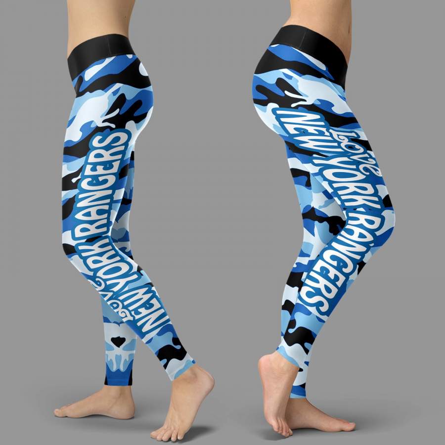 Camo Sporty Trending Fashion Fabulous New York Rangers Leggings