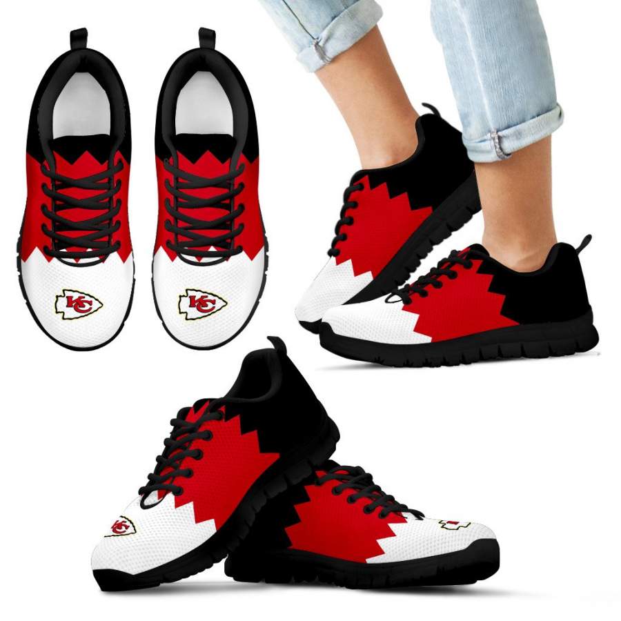 Incredible Line Zig Zag Disorder Beautiful Kansas City Chiefs Sneakers