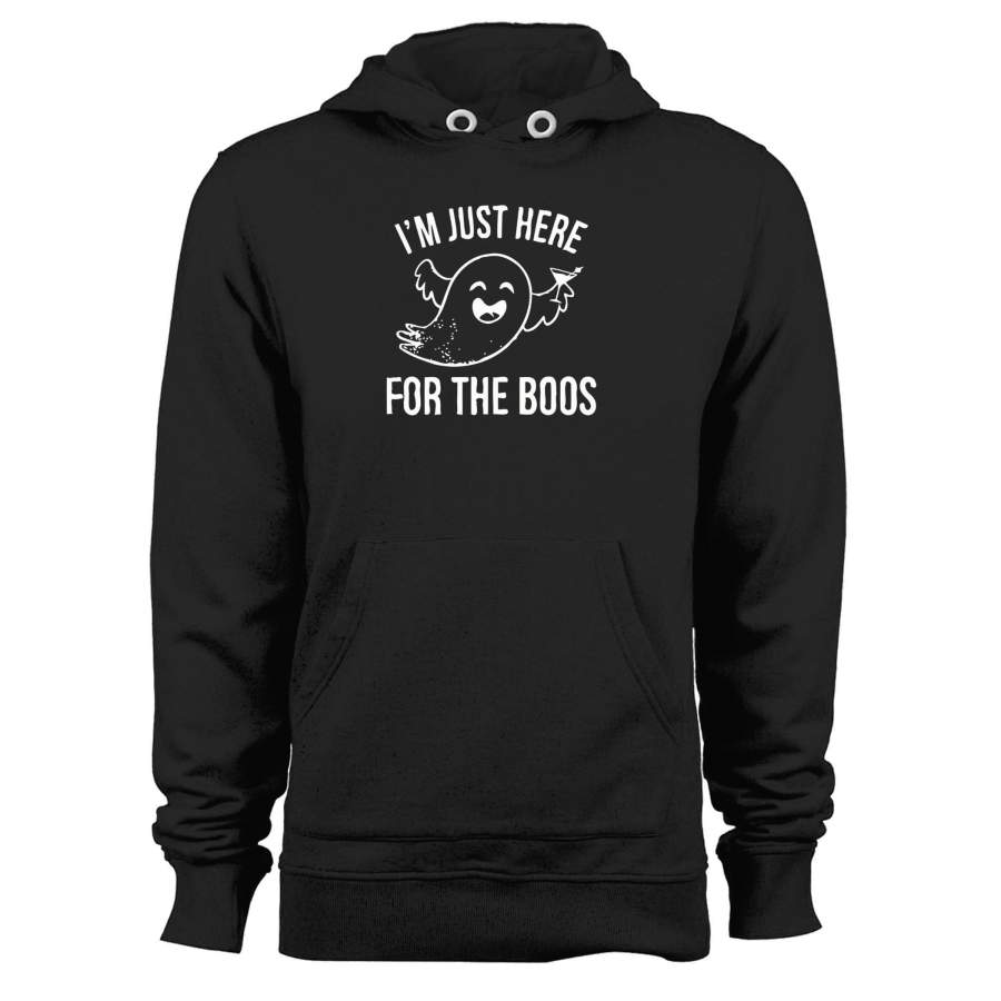 I’m Just Here For The Boos Nightmare Halloween Ghost Wine Unisex Hoodie