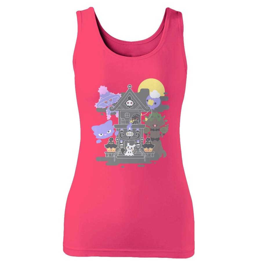 House Of Ghost Pokemon Trevenant Pumpkaboo Chandelure Woman’s Tank Top